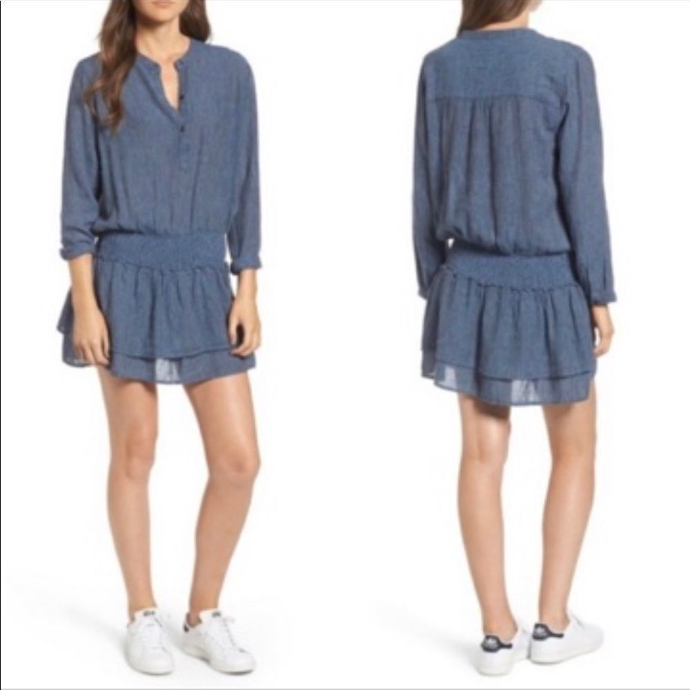 Rails Juliette Salem stripe blue linen mini dress